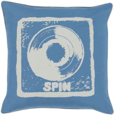 Spin  - Coussin en Duvet (Bleu, Beige)