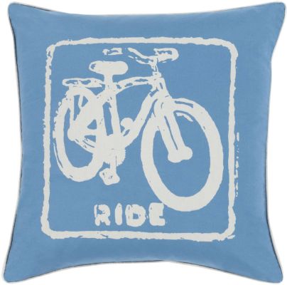 Ride  - Coussin en Duvet (Bleu, Beige)