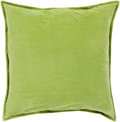 Cotton Velvet Pillow with Down Fill (Olive)