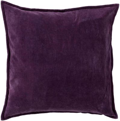 Cotton Velvet Pillow with Down Fill (Eggplant)