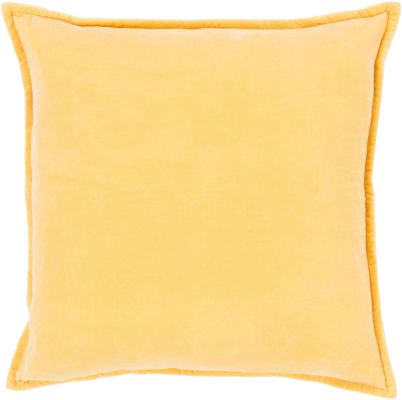 Cotton Velvet Pillow with Down Fill (Gold)