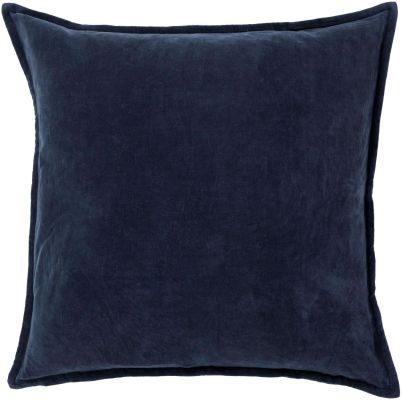 Cotton Velvet Pillow with Down Fill (Charcoal)