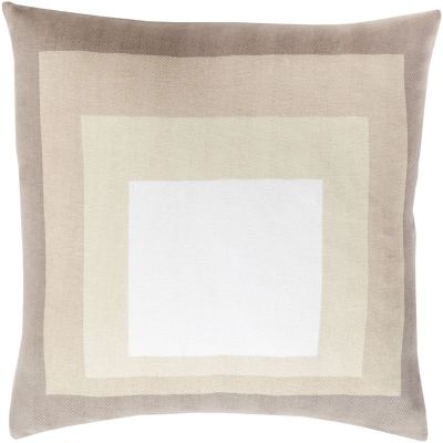 Teori3 Pillow with Down Fill (Ivory, Beige)