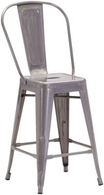 Elio 24In  Counter Chair (Set of 2 - Gunmetal)