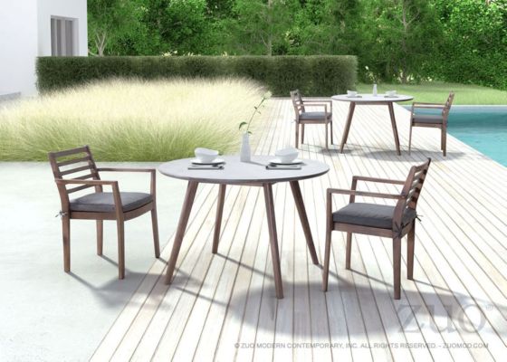 Elite Outdoor Dining Set with 4 Sancerre Dining Chairs