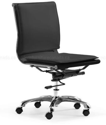 Lider Plus Armless Office Chair (Black)