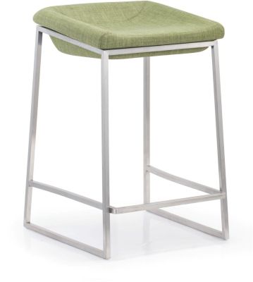 Lids 24.4 In Counter Chair (Set of 2 - Green)
