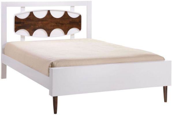 Seattle Bed (Queen - Walnut & White)