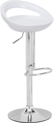 Tickle Adjustable Height Bar Stool (White)