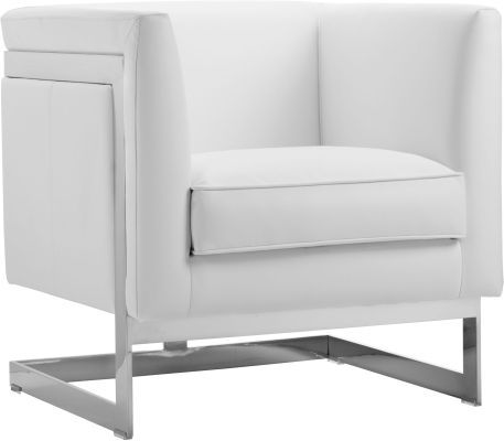 Soho Armchair (Stainless Steel & Cantina White)