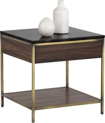 Stamos End Table (Marble with Gold Base)