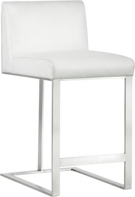 Dean Counter Stool (Stainless Steel - Cantina White)