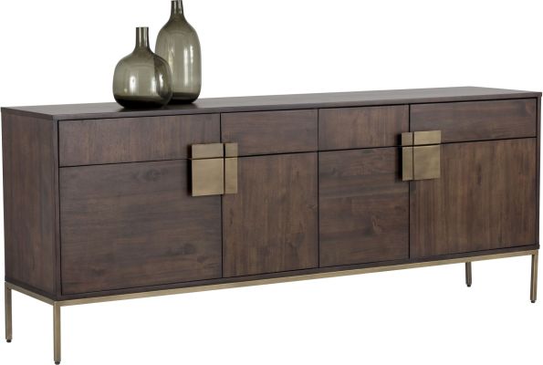 Jade Sideboard (Wood with Antique Brass Base)