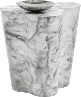 Ava End Table (Small - Marble Look)