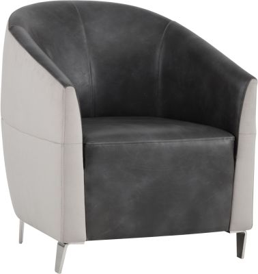 Bronte Lounge Chair (Piccolo Dove & Overcast Grey)
