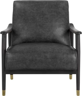 Kellam Lounge Chair (Marseille Black Leather)