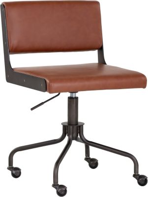 Davis Office Chair (Rust Tan with Black Base)