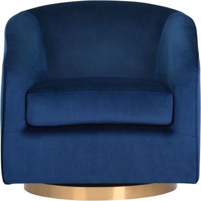 Hazel Swivel Lounge Chair (Navy Blue Sky)