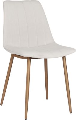 Drew Dining Chair (Set of 2 - Fabric with Champagne Gold Base)