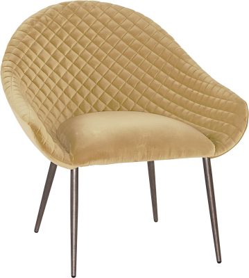 Fletcher Lounge Chair (Velvet Gold)