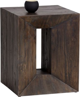 Basil Side Table (Elm Wood)