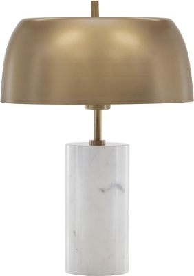 Aludra Lampe de Table (Marbre Blanc & Or)
