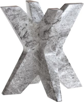 Cypher Dining Table Base (Marble Look - Grey)