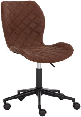 Lyla Office Chair (Black & Antique Brown)