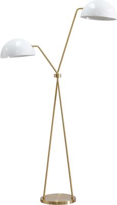 Faven Floor Lamp (Brass & White)