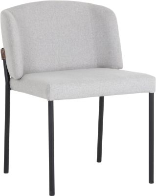 Pearce Dining Chair (Set of 2 - Light Grey & Bravo Cognac)