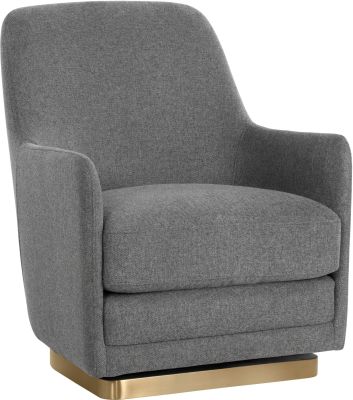 Marcela Swivel Lounge Chair (Belfast Koala Grey)