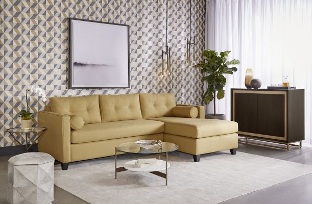 Lautner Sofa Chaise Bed (Right - Limelight Honey)