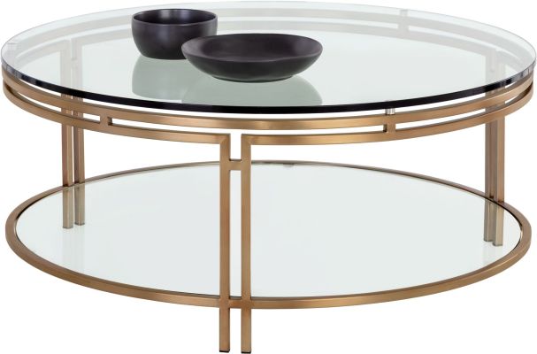 Andros Coffee Table (Antique Brass)
