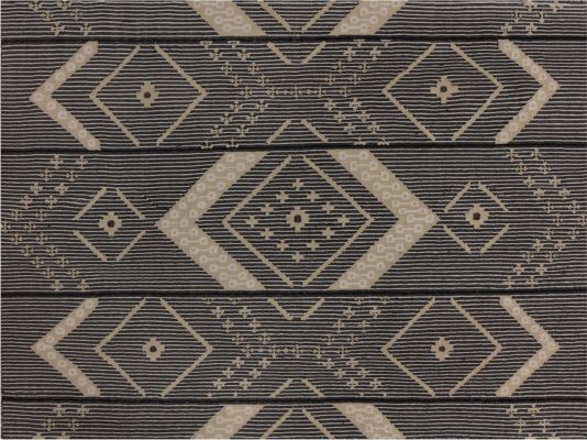 Asana Hand-Woven Rug (9x12 - Charcoal & Beige)