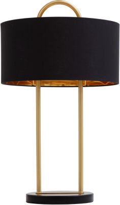 Kezna Table Lamp (Black Marble & Matte Black)