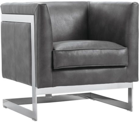 Yvette Armchair (Stainless Steel & Cantina Magnetite)