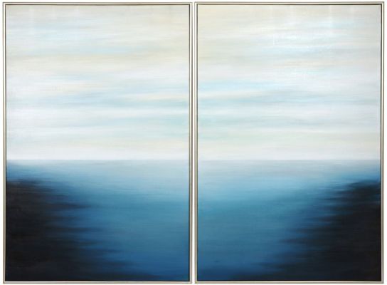 Below The Surface (Set of 2 - 40 X 60 - Silver Floater Frame)