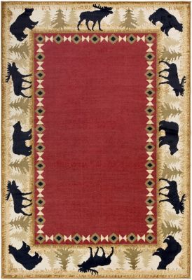 Mountain Home MTH-1010 Area Rug (8x10 - Red)