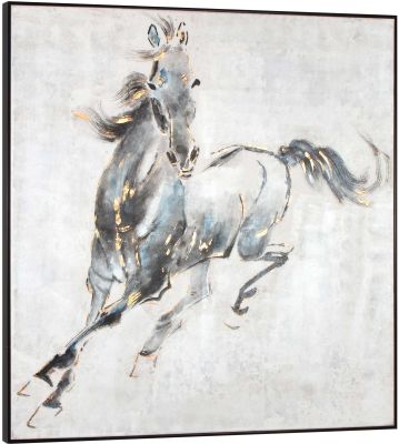 Prancing Stallion Hand Painted Canvas (Large)