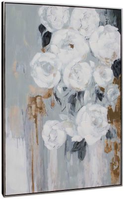 Blanc Fleur Hand Painted Canvas