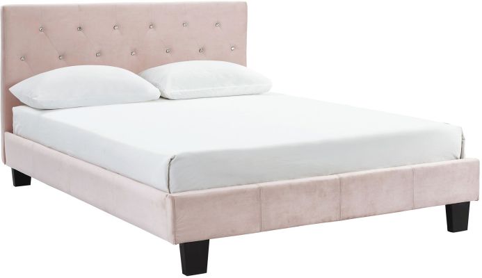 Jazelle Platform Bed (Double - Blush)