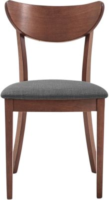 Lira Side Chair (Set of 2 - Walnut and Grey)
