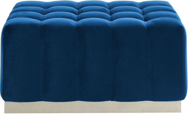 Magnum - Ottomane Table De Salon Rectangulaire (Bleu & Argent)