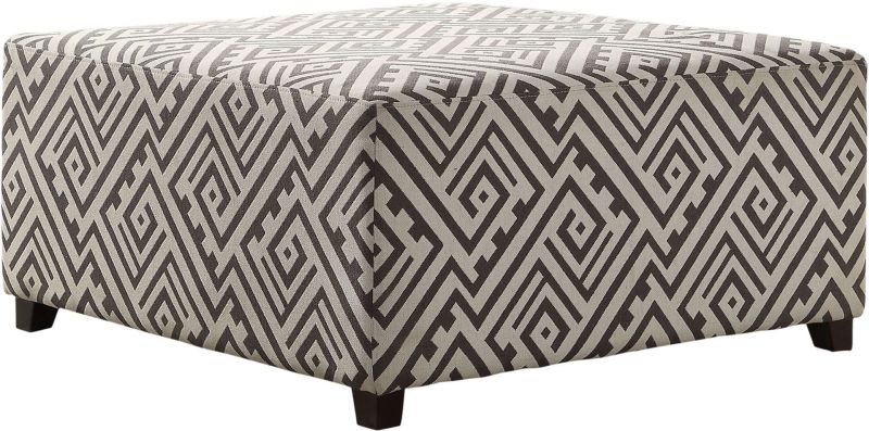 Valentina Cocktail Ottoman (Grey and White)