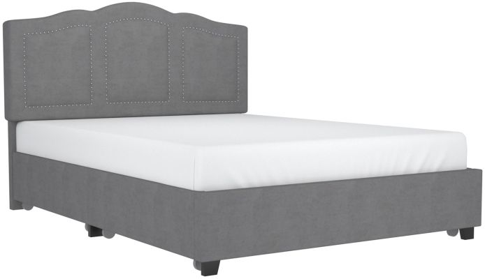 Diana Platform Bed with Storage (Queen - Grey)