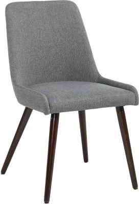 Mia Side Chair (Set of 2 - Dark Grey & Walnut Leg)