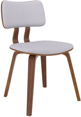 Zuni Side Chair (Grey Fabric & Walnut)