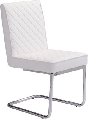 Quilt Armless Dining Chair (Set of 2 - White)