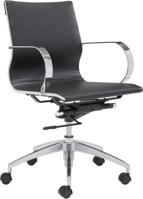 Glider Low Back Office Chair (Black)