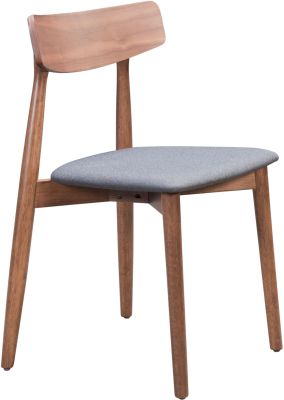 Newman Dining Chair (Set of 2 - Walnut & Dark Gray)